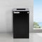Alpine Industries 87 Gal. 3-Stream Steel Blue Cans & Bottles, Green Compost, and Black Commercial Trash Can Station ALP4450-BLK-KIT34 - alternate 8